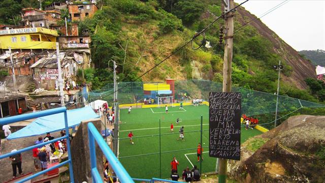 High Angle Record Of People Playing Soccer