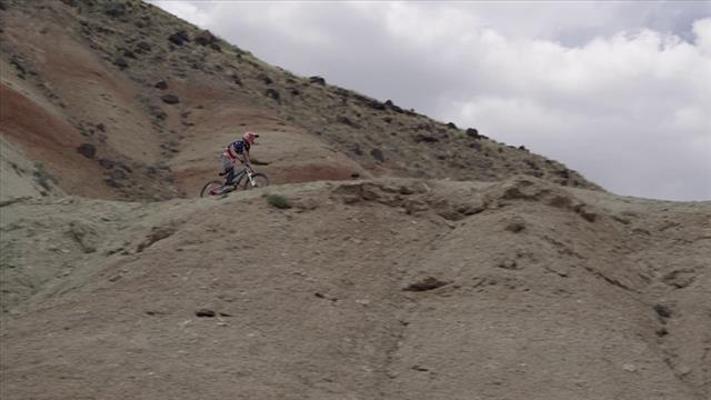 Man Extreme Cycling At The Hill