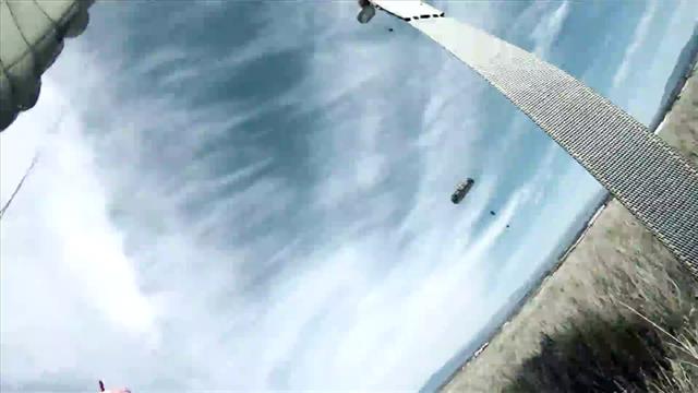 People Record His Landing From Parachute