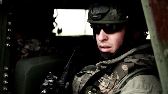 Soldier Sit Inside The Military Vehicle - The Stock Footage Club