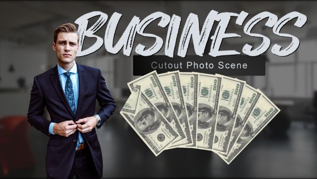 Business Cutout Photo Scene