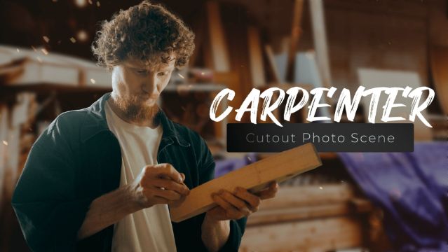 Carpenter Cutout Photo Scene
