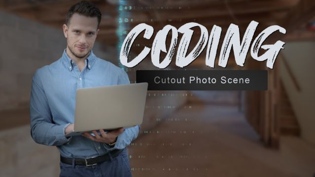 Coding Cutout Photo Scene