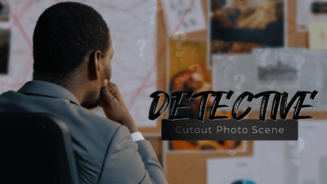 Detective Cutout Photo Scene