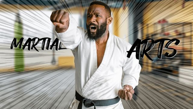 Martial Arts Cutout Photo Scene
