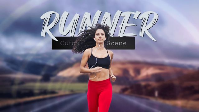 Runner Cutout Photo Scene