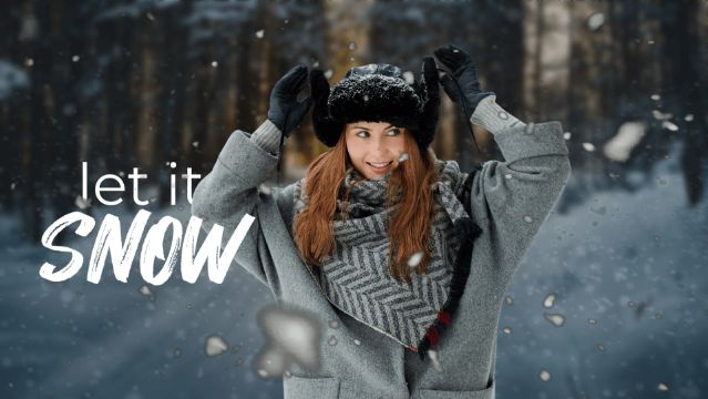 Snow Cutout Photo Scene