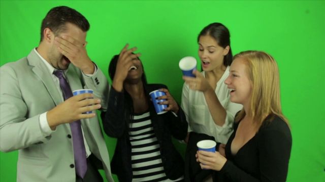 Business Celebrating 1 Green Screen Actors