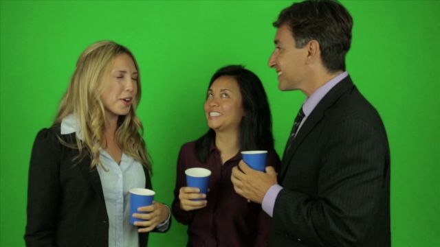 Business Celebrating 4 Green Screen Actors
