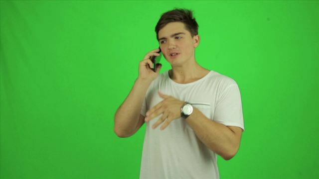 Phone Frustrated 5 Green Screen Actors