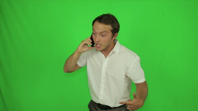 Phone Frustrated 8 Green Screen Actors